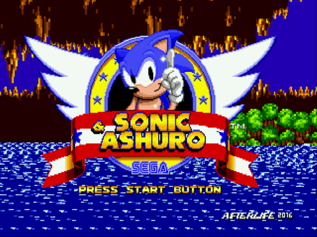 Sonic the Hedgehog & Ashuro Title Screen